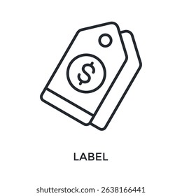 Label Icon Outline Style. Vector Illustration For Graphic Design