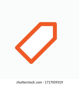 
Label-Symbol. Vorgestellt in Orange Line Art Style.