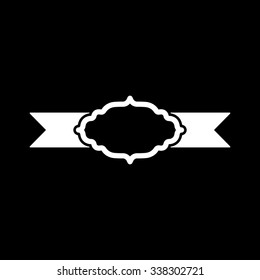 The label icon. Ribbon symbol. Flat Vector illustration