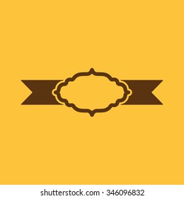 The label icon. Ribbon symbol. Flat Vector illustration