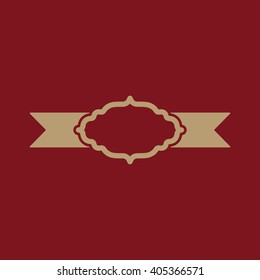 The label icon. Ribbon symbol. Flat Vector illustration