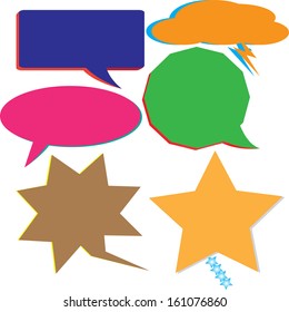 Label icon set put words to communicate