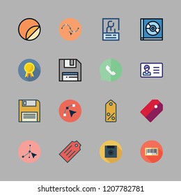 label icon set. vector set about badge, diskette, vector and speech bubble icons set.