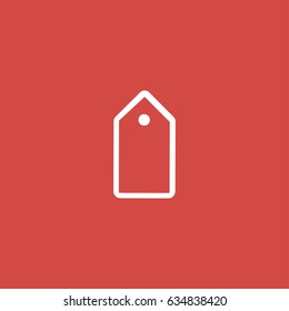 label icon. sign design. red background