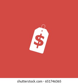 label icon. sign design. red background