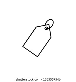 Símbolo de icono de etiqueta vector en fondo blanco
