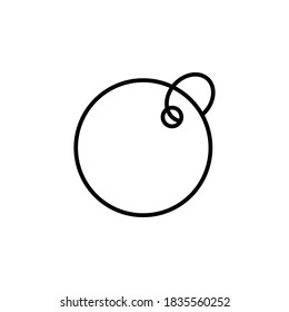 Symbol auf dem Etikett, Vektorgrafik auf weißem Hintergrund