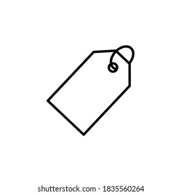 Símbolo de icono de etiqueta vector en fondo blanco