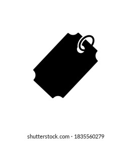 Símbolo de icono de etiqueta vector en fondo blanco