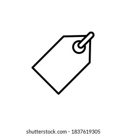 Símbolo de icono de etiqueta vector en fondo blanco