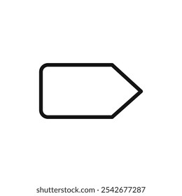 Label icon Thin line art isolated