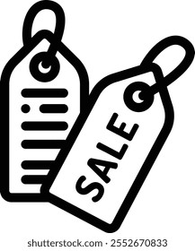 label icon. Thin Linear Style Design Isolated On White Background