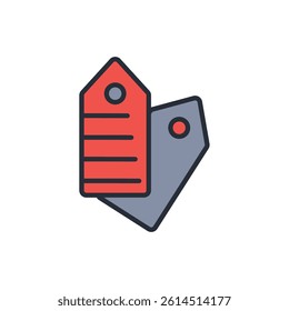 label icon. vector. Editable stroke.linear style sign for use web design,logo.Symbol illustration.