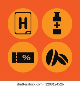 label icon. label vector icons set sale ticket, coffee beans, medicine bottle and hospital sign