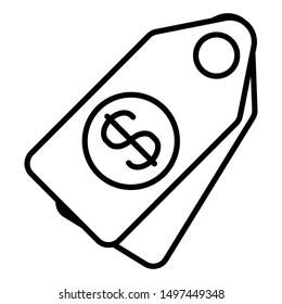 Label Icon, Vector Illustration, Business Outline