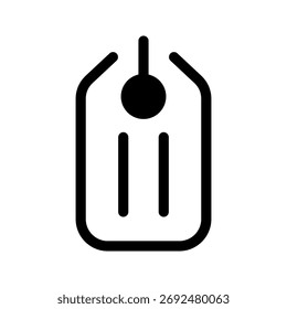 Illustration zum Design des Vektorsymbols eines Labels