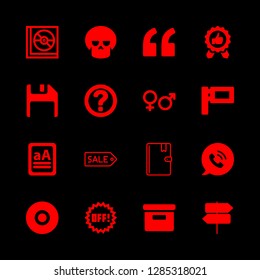 label icons set with compact disc, letter symbol and speech bubble vector set
