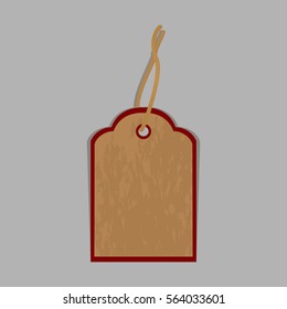 The label isolated on a gray background. Vector illustration