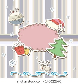 label kids cute scrap set with christmas design element label kids cute tree vacation kid group child holiday up pile fun old baby elderly deer christmas green youth set art swirl styled scrapbook jou