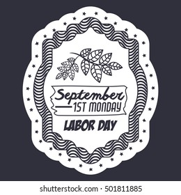 Label of labor day design