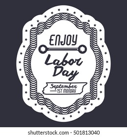 Label of labor day design
