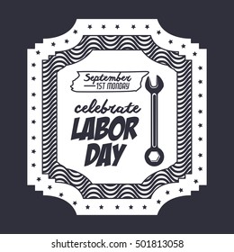 Label of labor day design