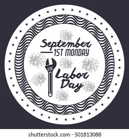 Label of labor day design