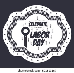 Label of labor day design