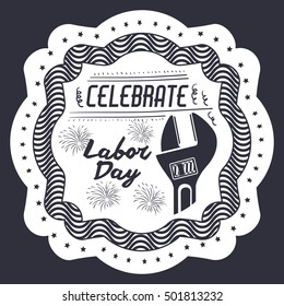 Label of labor day design