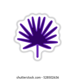Label with leaf shadow vector icon design collection tree leaf