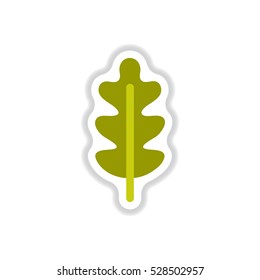Label with leaf shadow vector icon design collection tree leaf