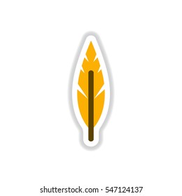 Label with leaf shadow vector icon design collection tree leaf