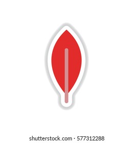 Label with leaf shadow vector icon design collection tree leaf