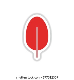 Label with leaf shadow vector icon design collection tree leaf