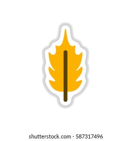 Label with leaf shadow vector icon design collection tree leaf