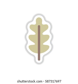 Label with leaf shadow vector icon design collection tree leaf