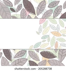 Label with leaves