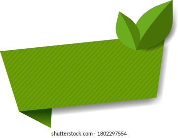 Label With Leaves White Background With Gradient Mesh, Vector Illustration