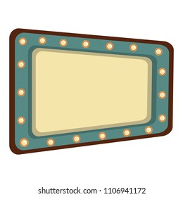 label with lights retro style