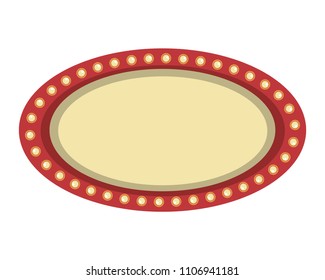 label with lights retro style