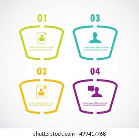 Label line banner of infographics elements for business chart vector.