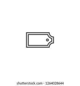 Label line icon vector isolated on white background