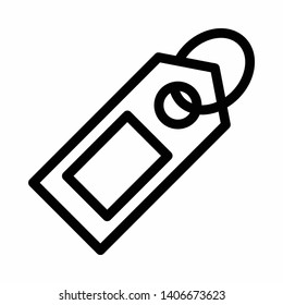Label line icon vector logo or illustration.
