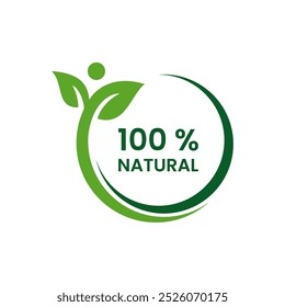 Label Logo 100% natürliche Inhaltsstoffe Zusammensetzung