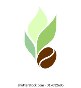 Label, logo tea and coffee