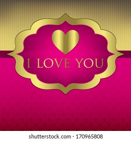 Label love heart card/invitation in vector format.