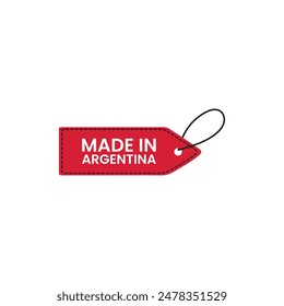 Label Made in Argentina logo design vector template.