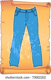 Label for man's jeans