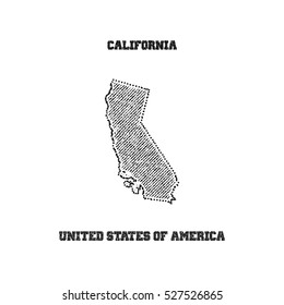 Label Map California Vector Illustration - Label Map California Vector Illustration 260nw 527526865
