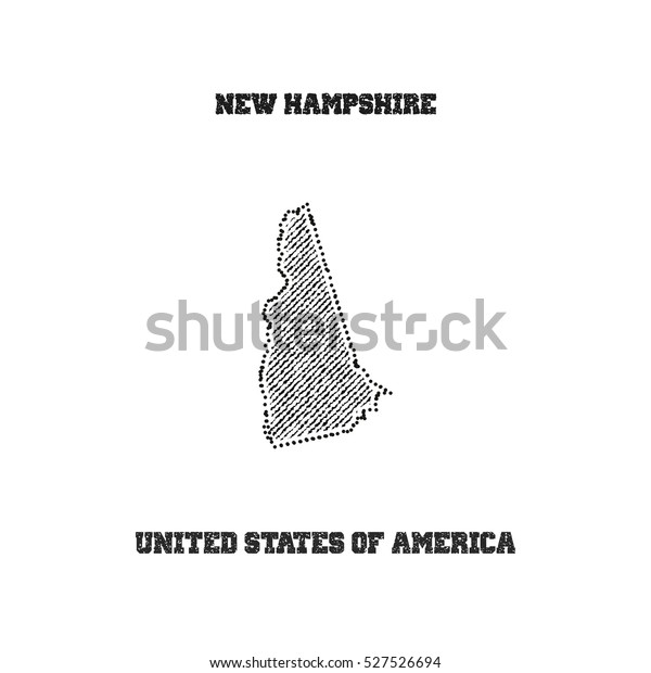 Label Map New Hampshire Vector Illustration Stock Vector Royalty Free 527526694 Shutterstock 4472